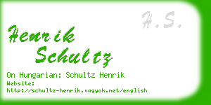 henrik schultz business card